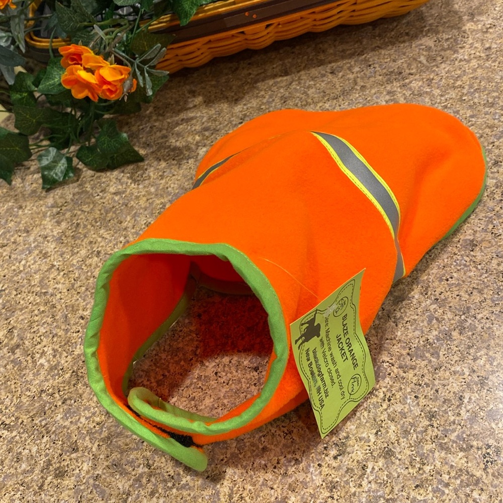 NWT Blaze Orange Dog Fleece Jacket Size Small 12 Blackdogfarm